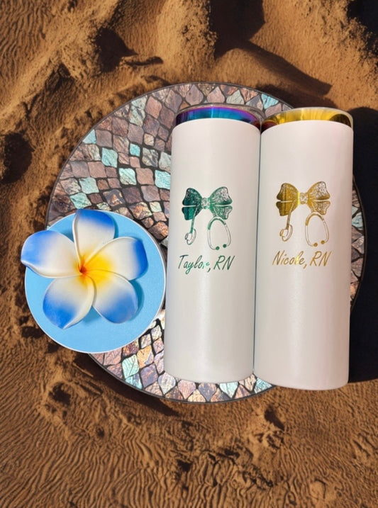 20 OZ Rainbow Plated Tumblers - Engraving Included