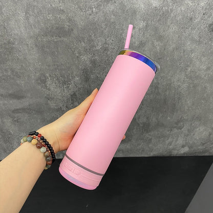 🎶 20 oz Skinny Tumbler with Bluetooth Speaker - Engraving Included -🎶