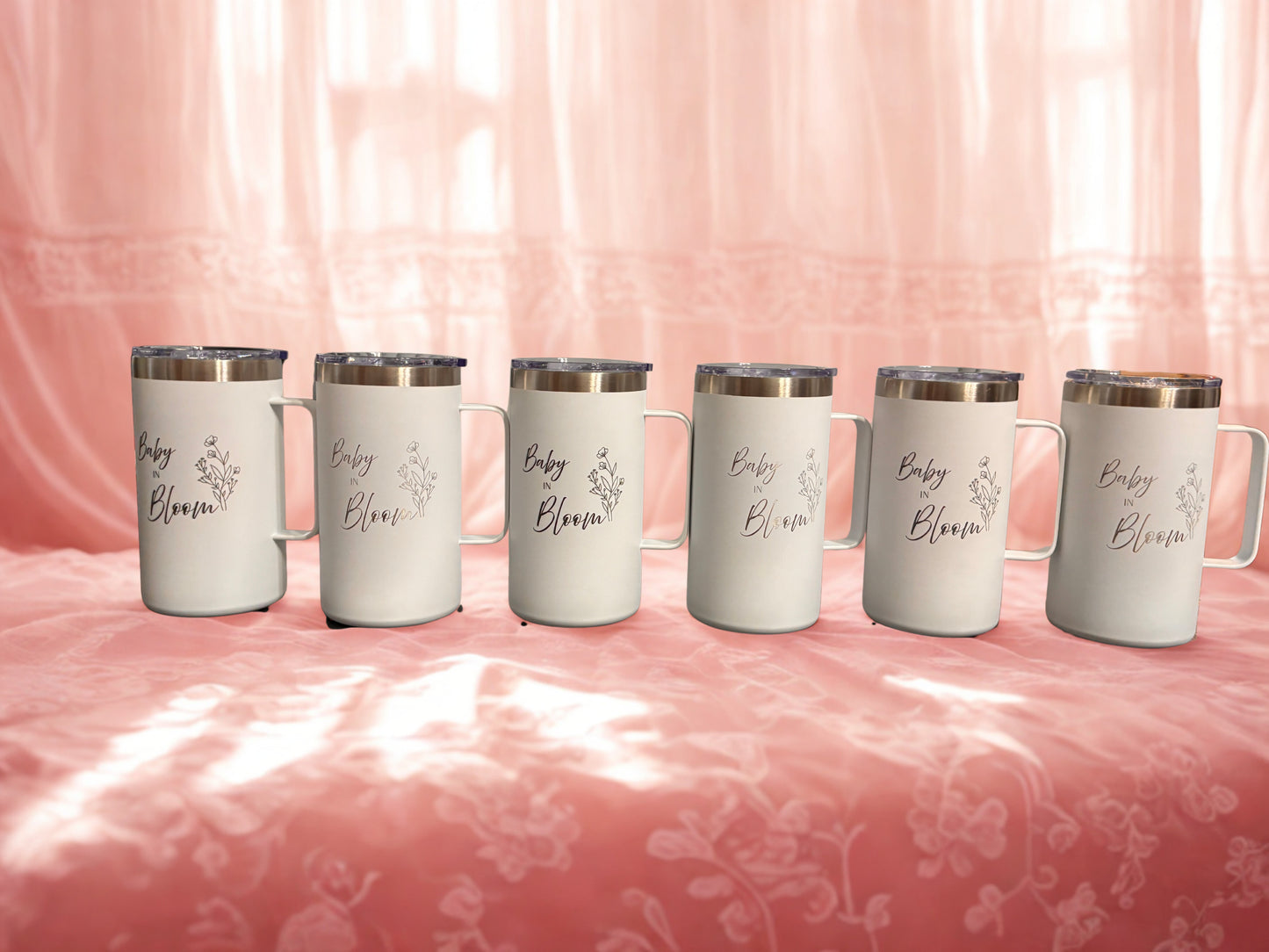 20 oz Silver Plated Tumbler with Handle - Engraving Included