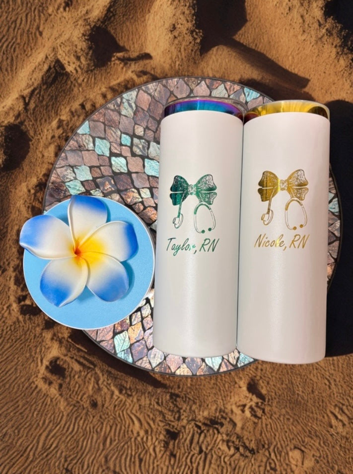 20 OZ Rainbow Plated Tumblers - Engraving Included