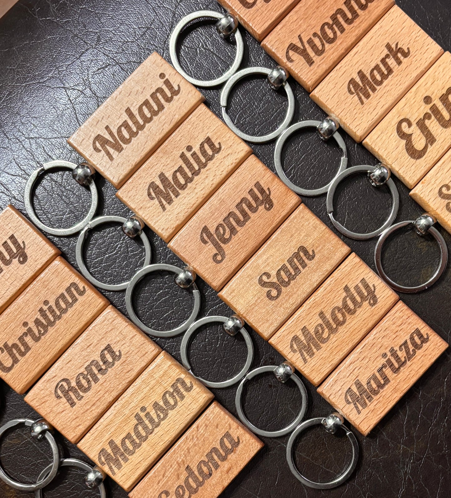 Wooden Keychains - 1 Side Engraving Included