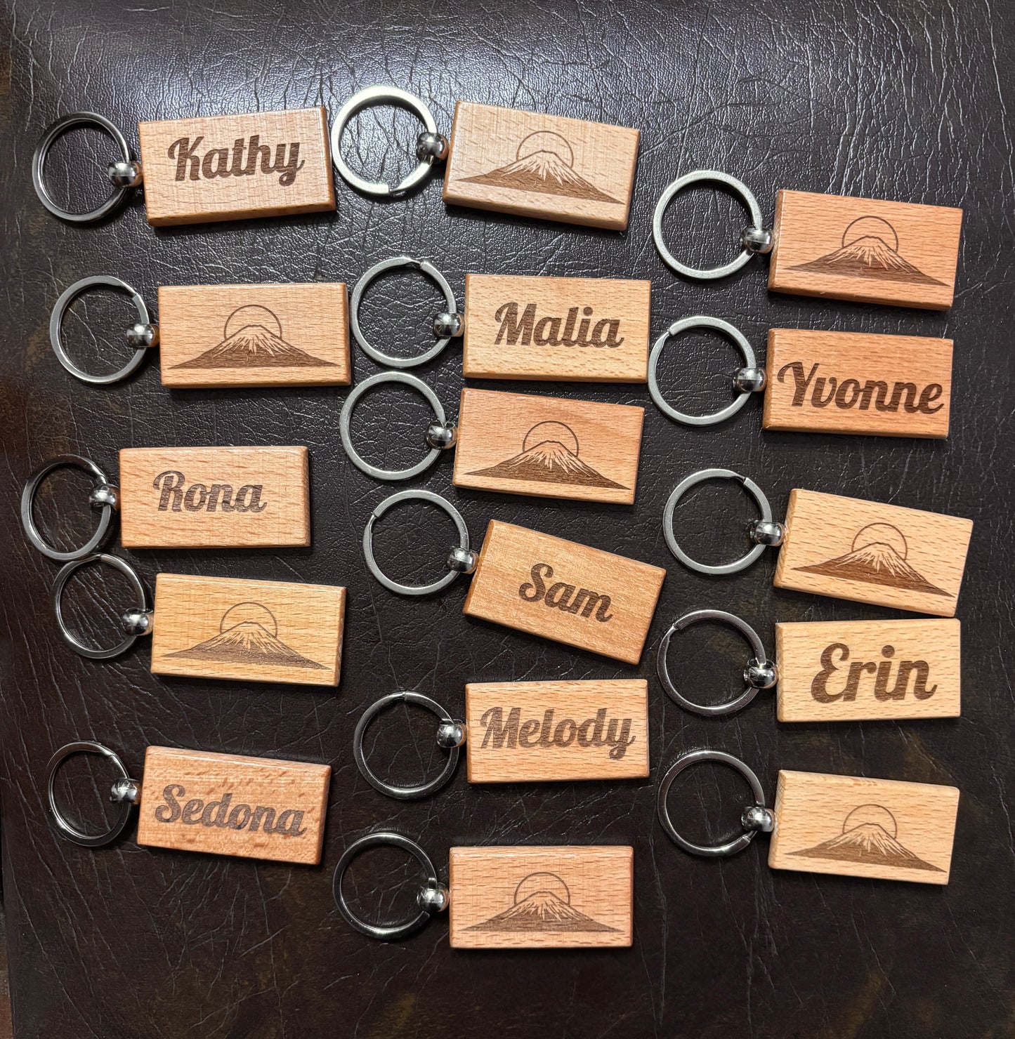 Wooden Keychains - 1 Side Engraving Included