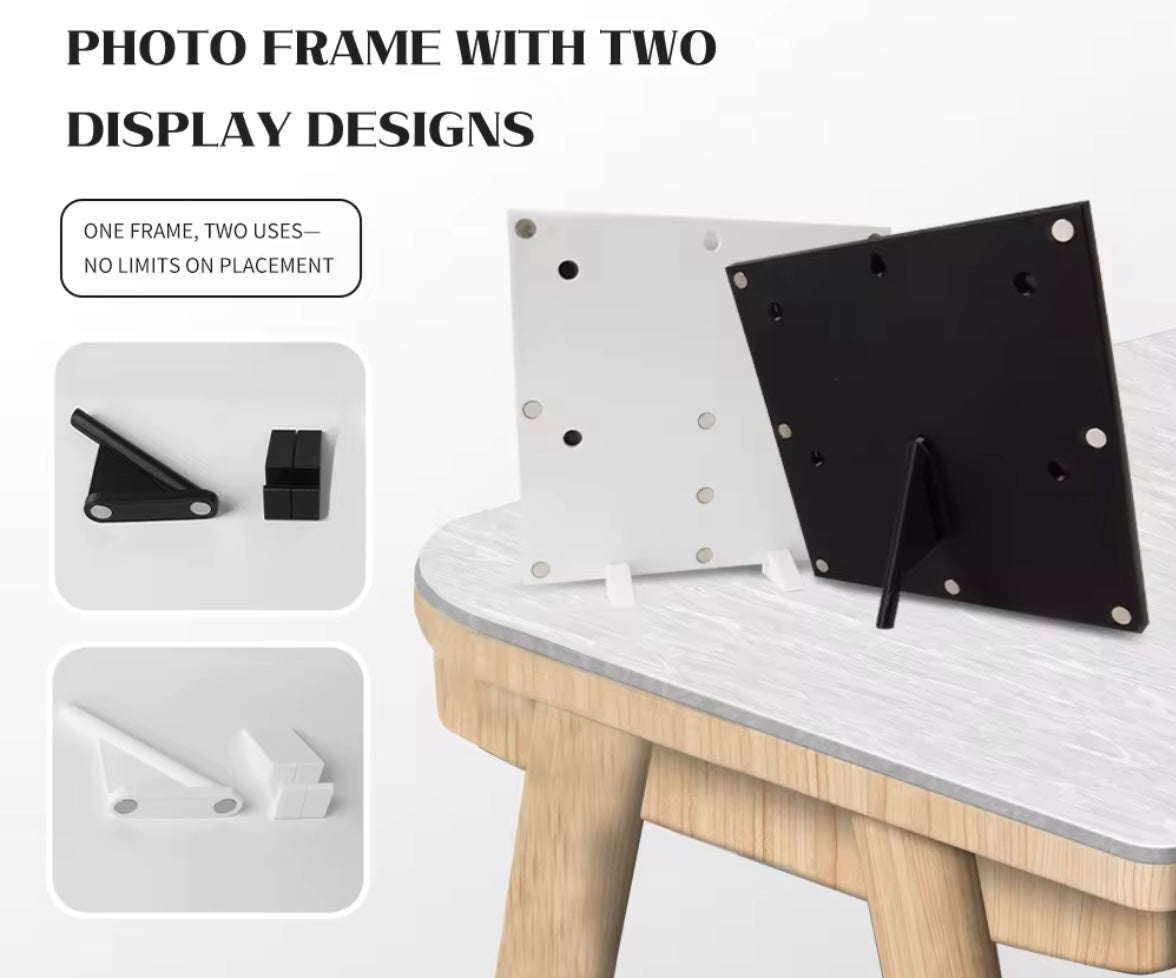 Set of 4 Custom Photo Magnets with a Picture Frame